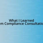 What I Learned from Compliance Consultations